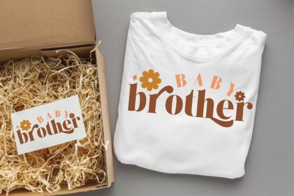Baby Brother Groovy SVG: Graphics for T-Shirt Designs