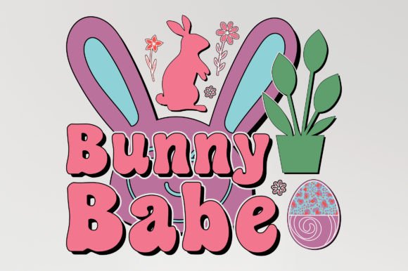 Bunny Babe Easter SVG Graphics for T-Shirt Designs