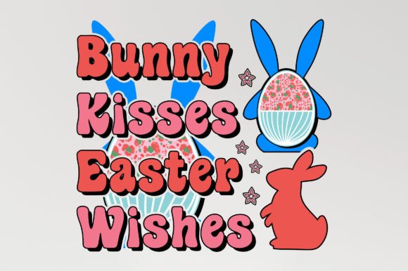 Bunny Kisses Easter Graphics & T-Shirt Designs