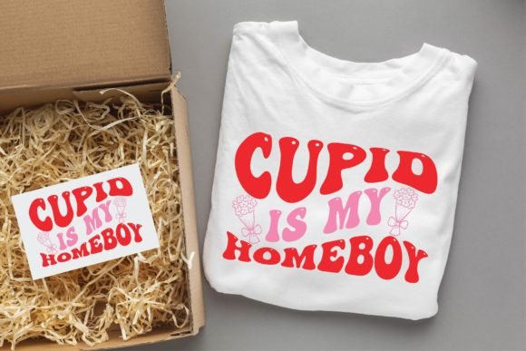 Cupid is My Homeboy Valentine Groovy Svg Graphics
