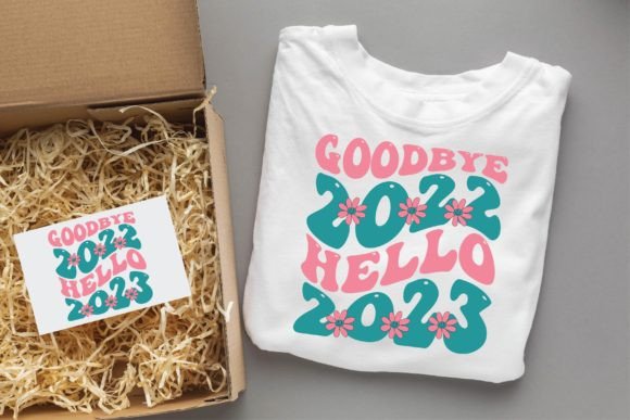 Goodbye 2022 Groovy New Year Graphics & T-Shirt Designs