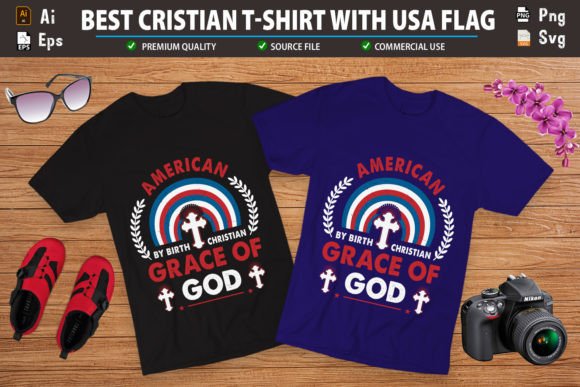 Grunge Flag T-Shirt Design Graphics Review