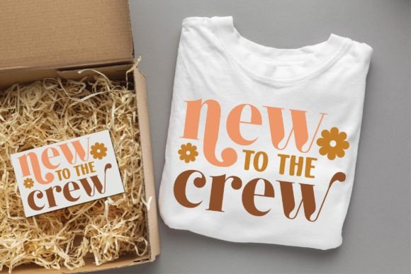 New to the Crew Groovy Svg Design Graphics