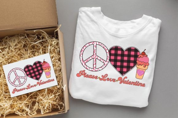 Please Love Valentine Groovy Graphics & T-Shirt Designs