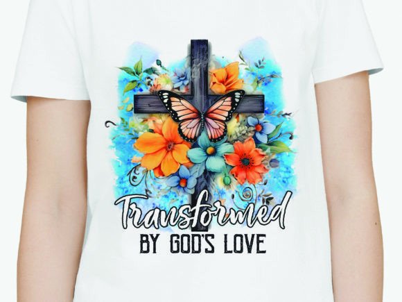 Transformed by Gods Love: Butterfly Graphics for T-Shirt Designs