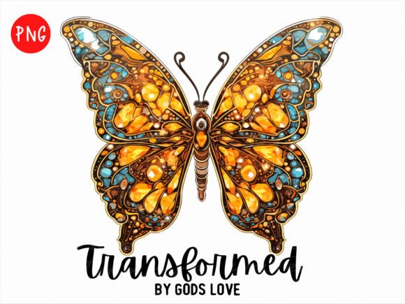 Transformed by Gods Love Butterfly Graphics & T-Shirt Designs